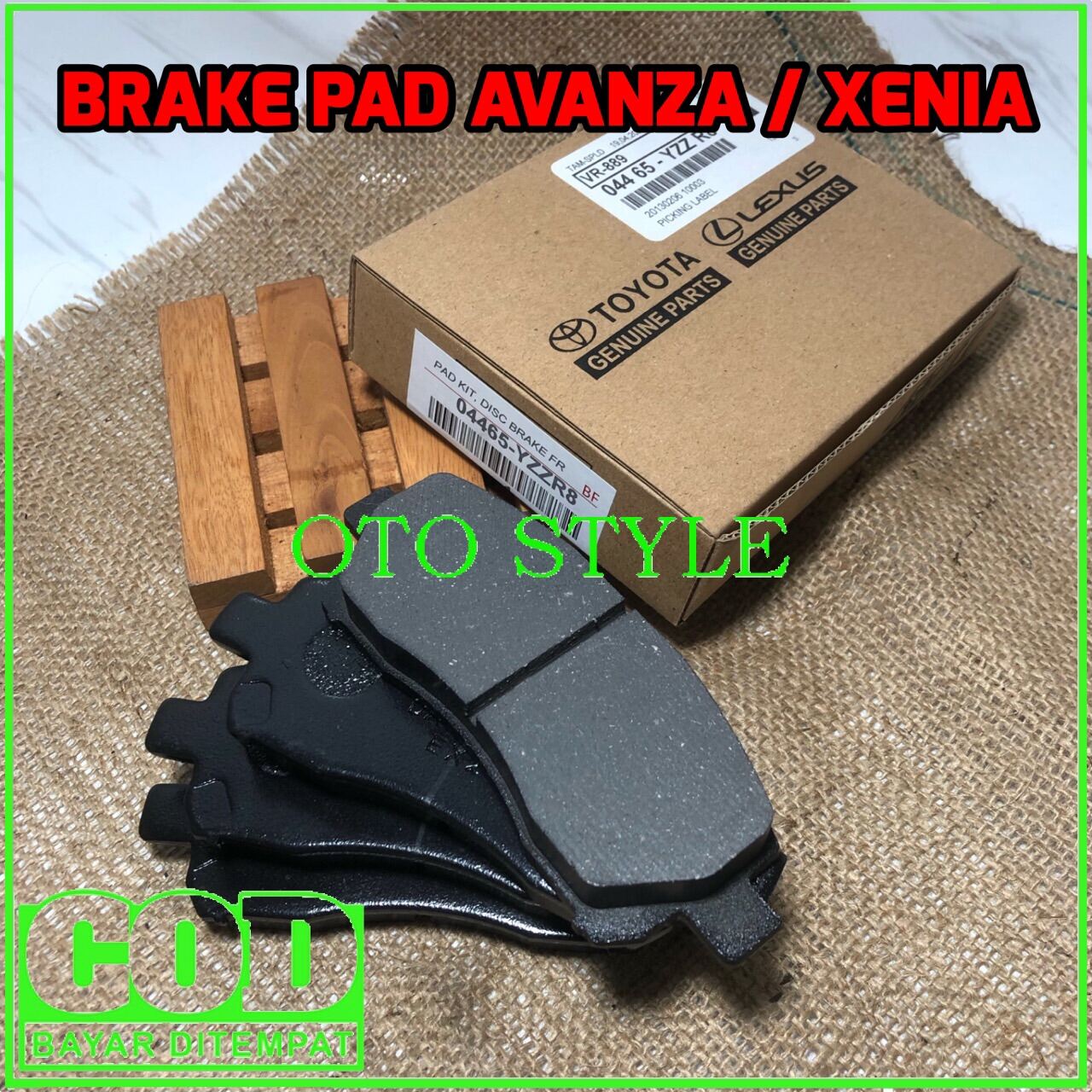 BRAKE PAD VELOZ TDW KAMPAS REM DEPAN AVANZA XENIA BRAKE DISC PAD