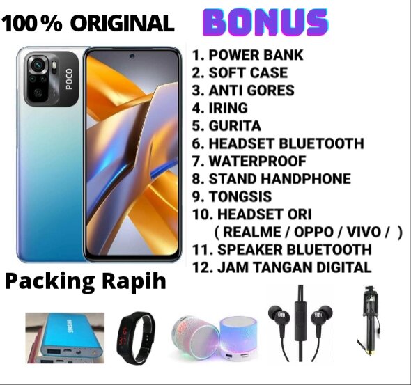 XIAOMI POCO M5s RAM 6/128 GARANSI RESMI Harga  2,599,000 Ringgit*Penghantaran Percuma