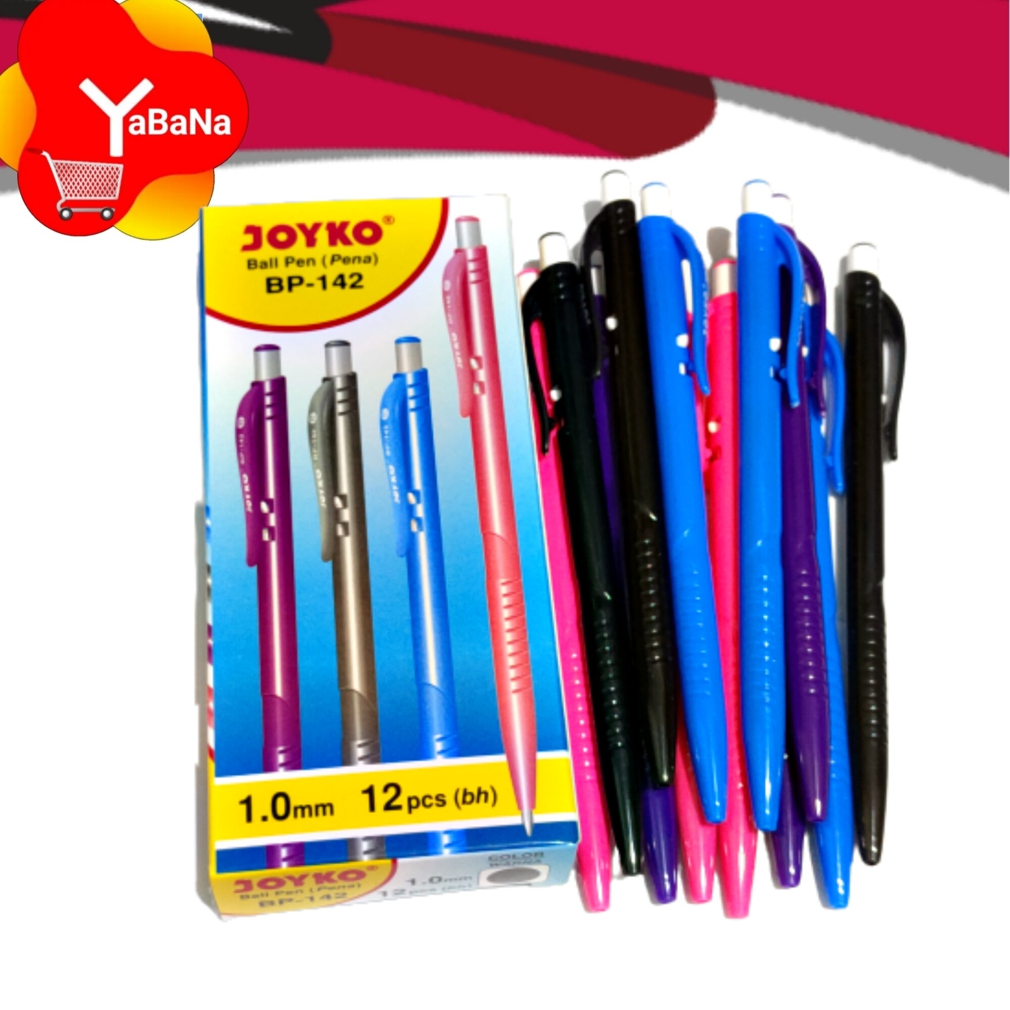 Bolpen Pulpen Pena Joyko BP-142 1.0 mm isi 12 Pcs | Lazada Indonesia
