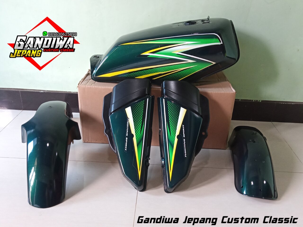 paket body yamaha RX king 2003 set warna hijau botol ijo botol Lazada