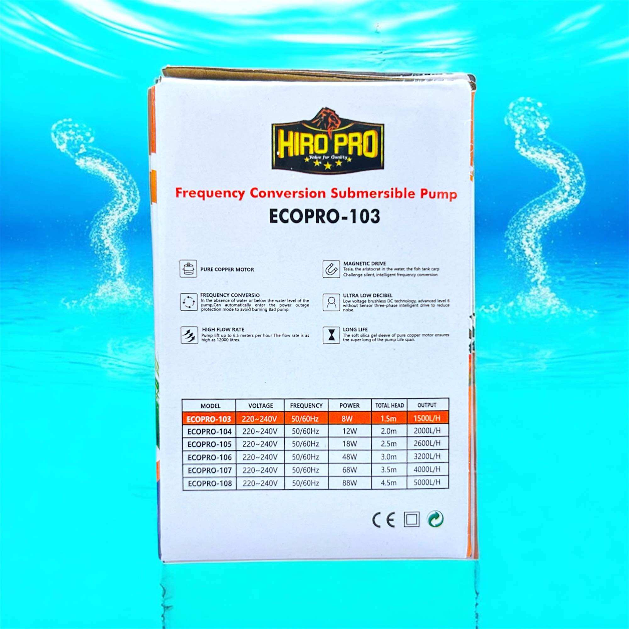 HIRO PRO ECO 103 POMPA KOLAM AQUARIUM CORVERSION SUBMERSIBLE PUMP