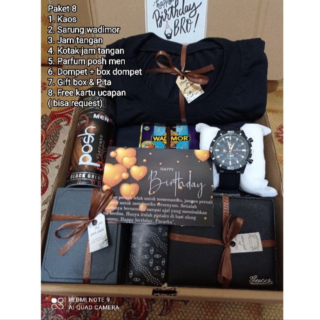 Hampers Cowo kekinian โ Kado ulang tahun cowo