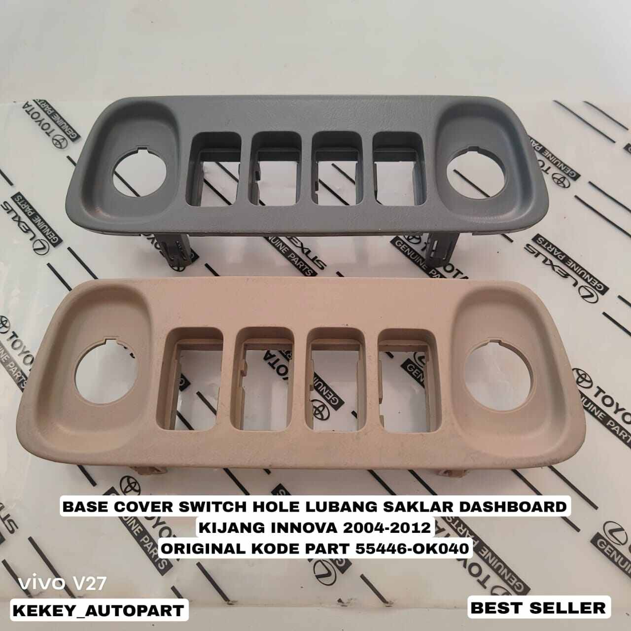 Cover instrumen Base switch hole panel lubang saklar dashboard INNOVA 2004-2015 part 55446-OK040 original Harga 50,000 rupiah*Gratis Ongkir