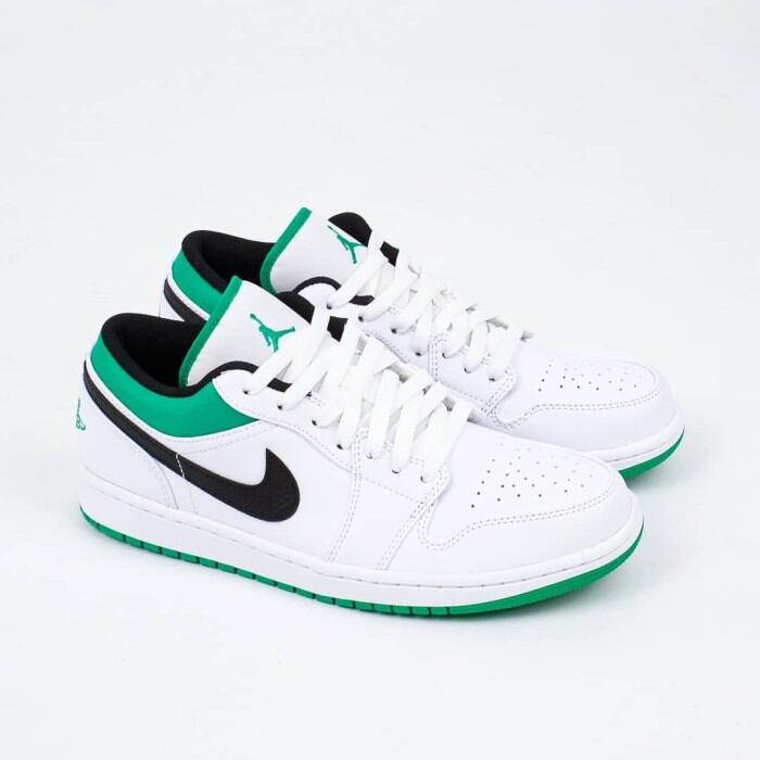Nike Air Jordan 1 Low White Lucky Green 