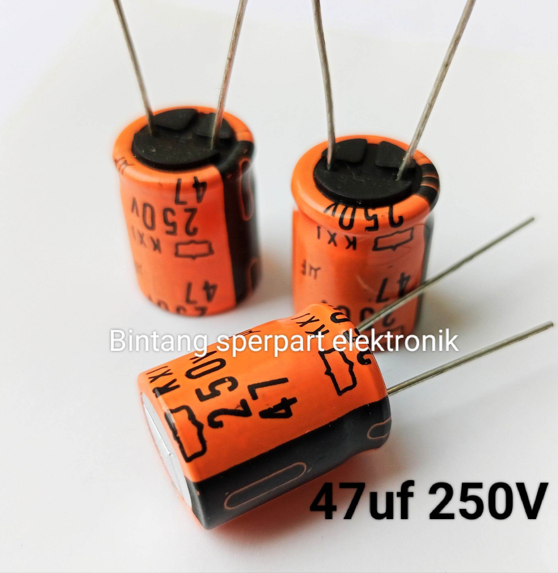 1 Buah Kapasitor Elco 47uf 250v Capacitor Elco 47uf 250v Kapasitor Elco 250v 47uf Elco 47uf 7569