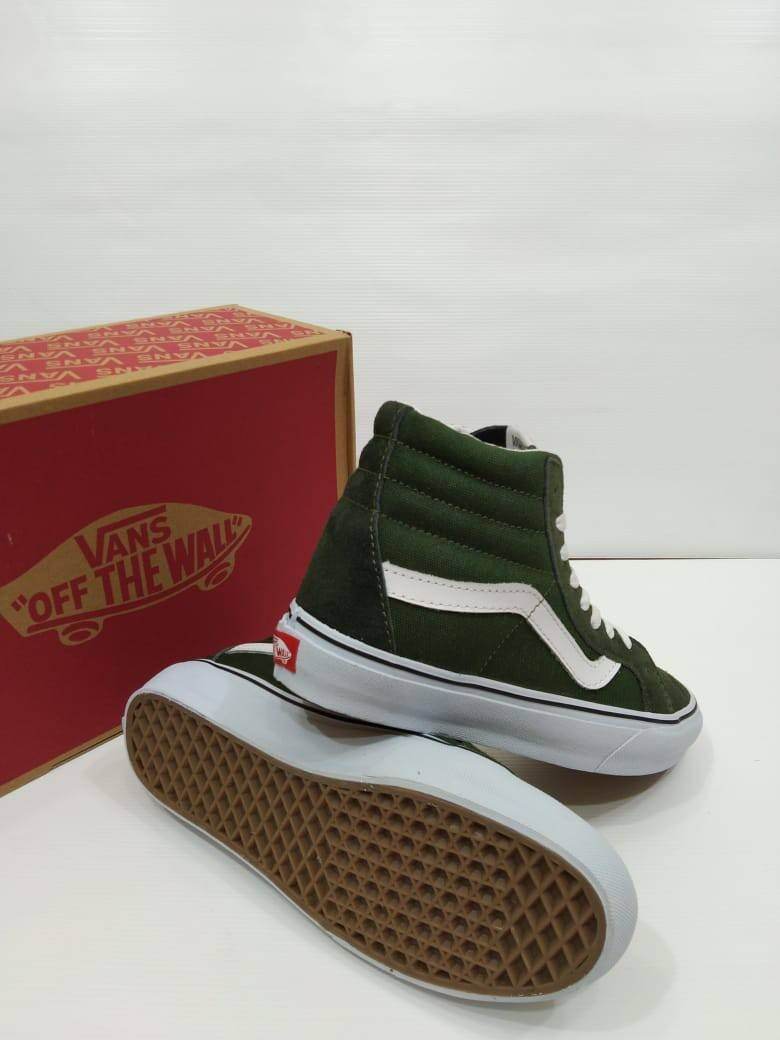 VANS SK8 HI Olive White Lazada Indonesia