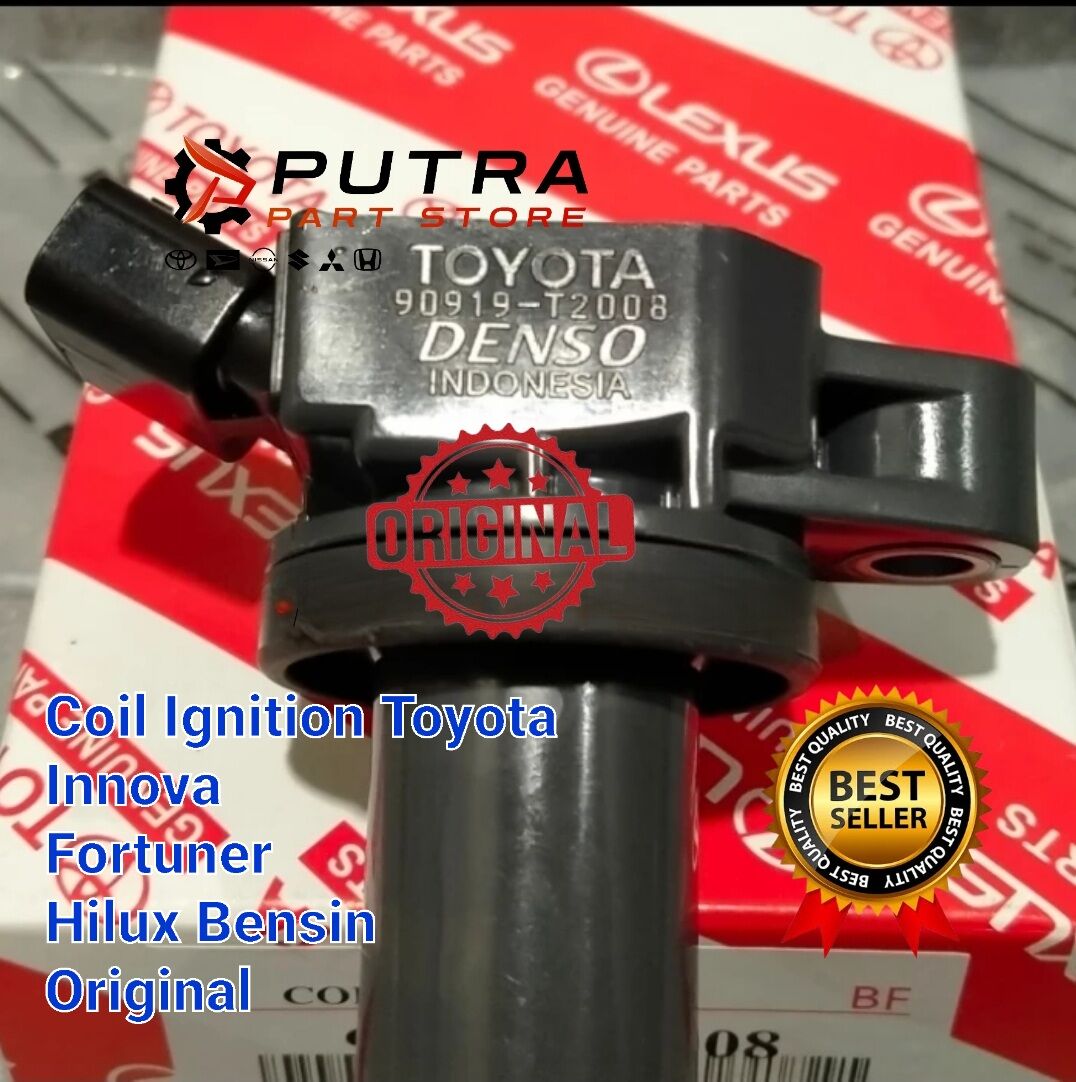 Coil Ignition Kuil Busi Toyota Innova Inova Fortuner Hilux Bensin Original 90919-T2008 Harga 185,000 rupiah*Gratis Ongkir