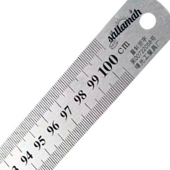penggaris pola jahit stainless steel besi tebal 1 meter /penggaris 100 cm multifungsi / jidar / penggaris pola / penggaris pola baju / penggaris murah / ala alat jahit / tersedia alat mesin jahit