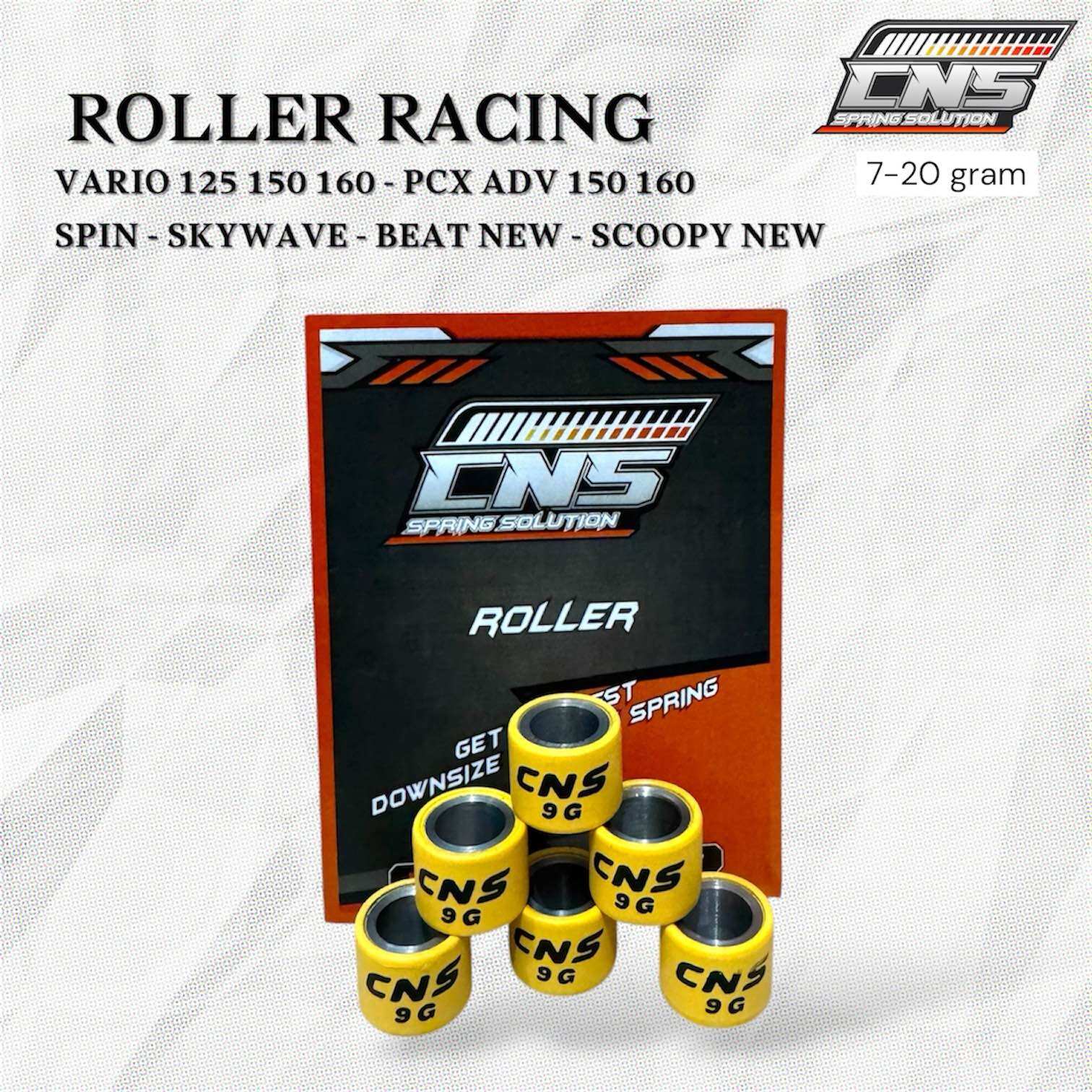 Racing roller Dex lus ADV Vario 125 150 scopy/beat/Genio 20-now brass material Harga 19,000 Ringgit*Penghantaran Percuma