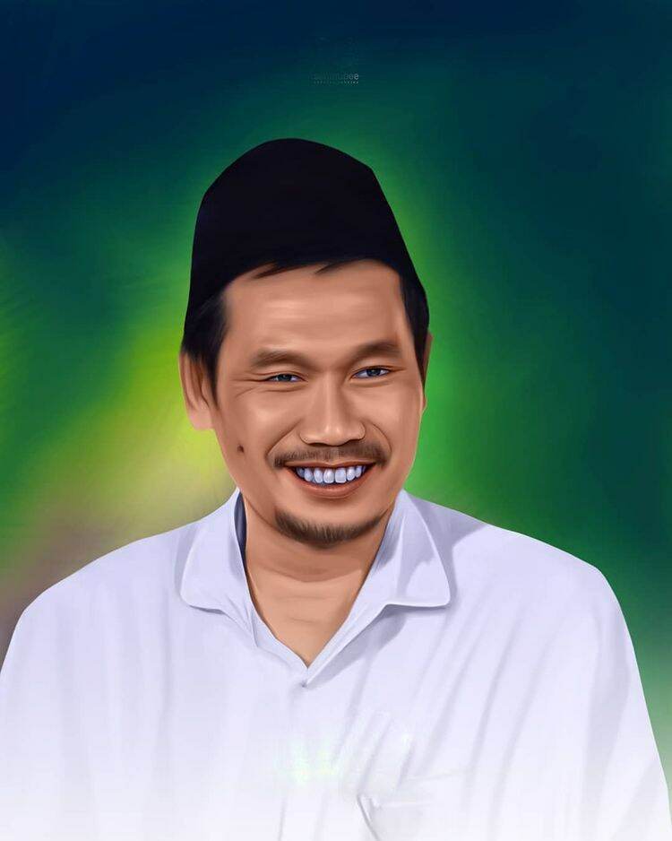 hiasan dinding poster Gus baha plus bingkai ukuran 53×35 | Lazada Indonesia