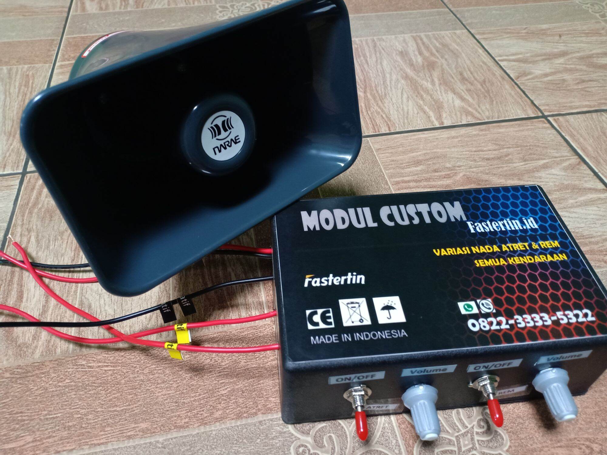 Modul Alarm Nada Atret Mundur dan Rem Lepas Pedal baru bunyi jadi 1 box