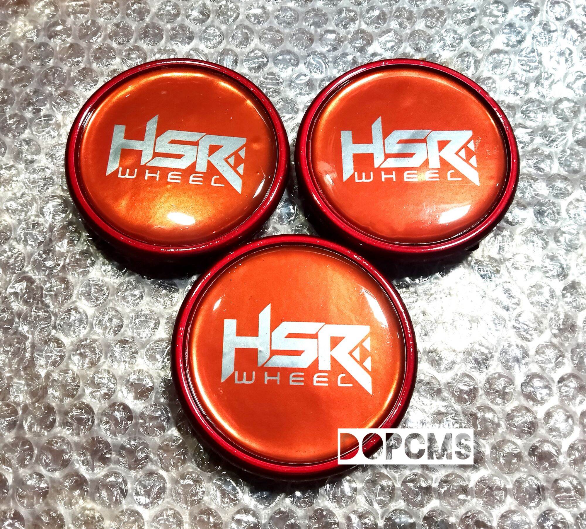 Dop center caps velg ban mobil datar merah HSR resin topi 7.5 cm Harga 24,150 rupiah*Gratis Ongkir