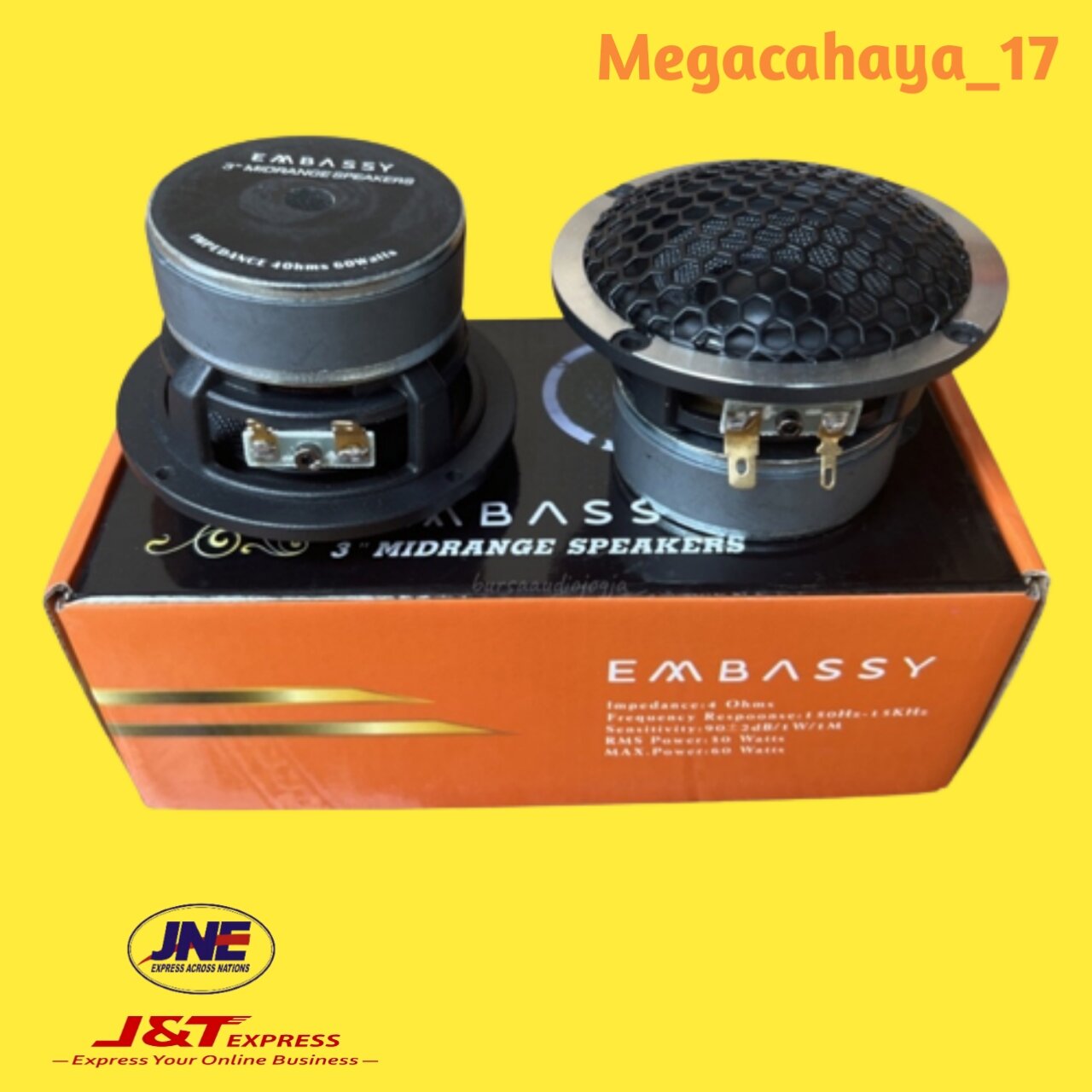 Midrange Speaker Inch Embassy Sepasang Speker Mid Range Embassy  Midle Speker Magnet Besar