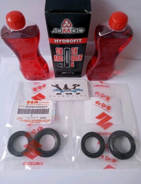 Paket Oli Sok Seal Shock Plus Sil Tutup Abu Debu Suzuki Satria Fu Smash