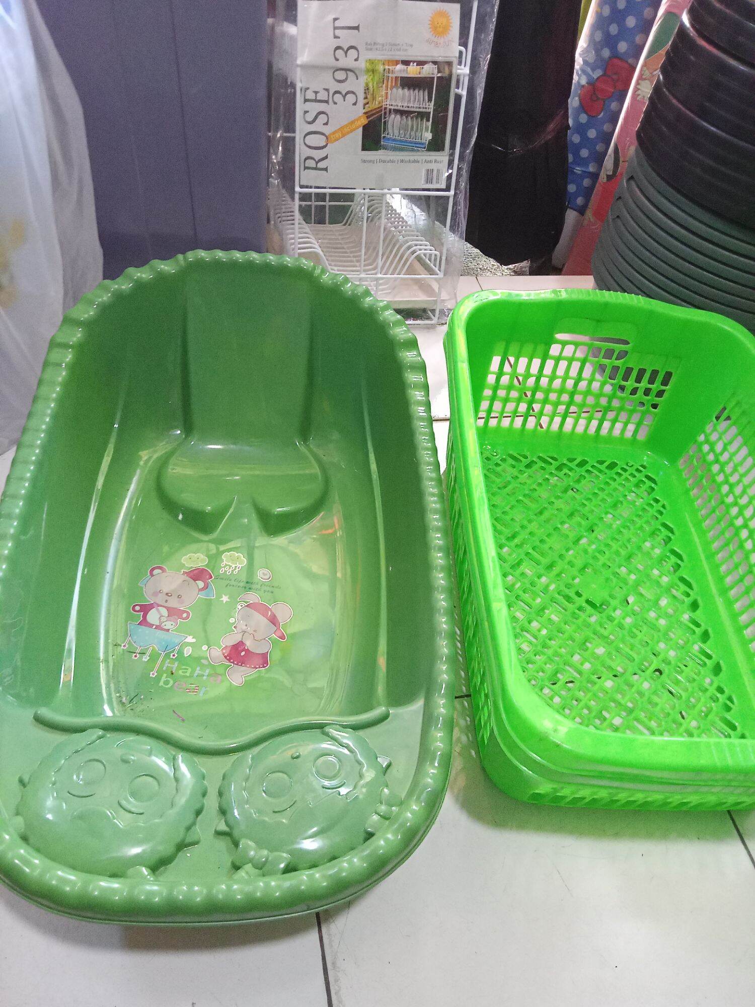 Haraga hemat bak mandi bayi sheep dan keranjang pakayan