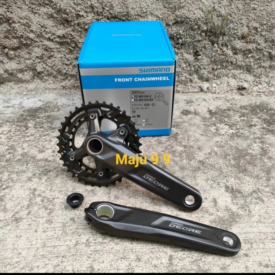 Crankset 2Sp Ht2 Shimano Deore M5100 36/26T Hollowtech Mtb