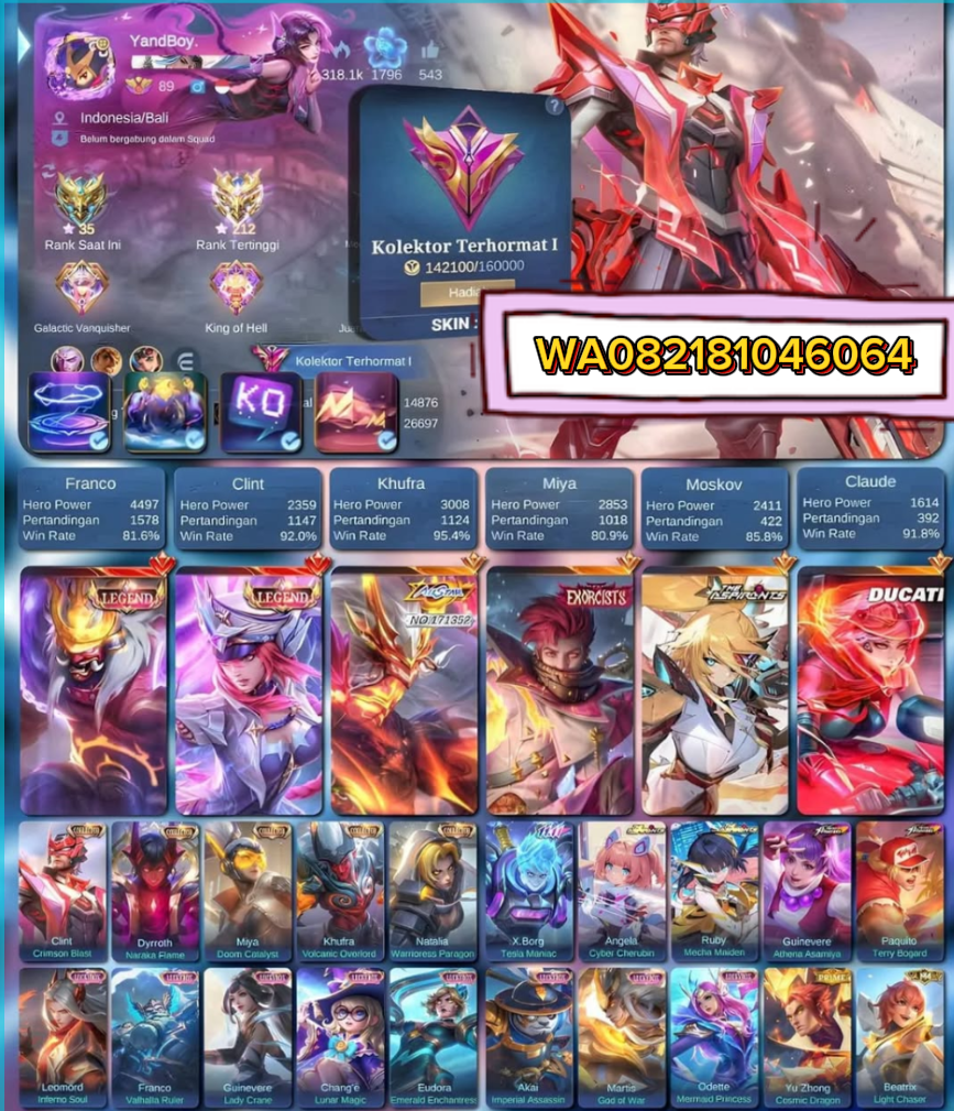 mobile legend akun mobile legend ml akun Sultan Lazada Indonesia