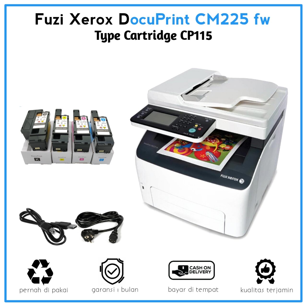 Printer Fuzi Xerox DocuPrint CM225 fw bekas berkuakitas Lazada