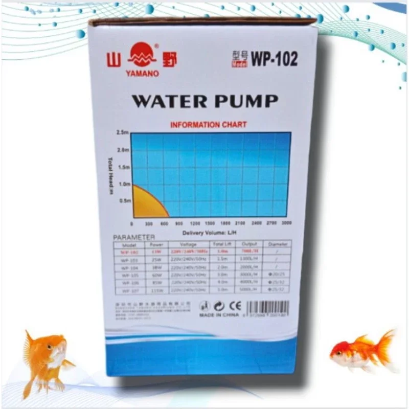 Pompa aquarium kolam koi Hidroponik YAMANO WP 102