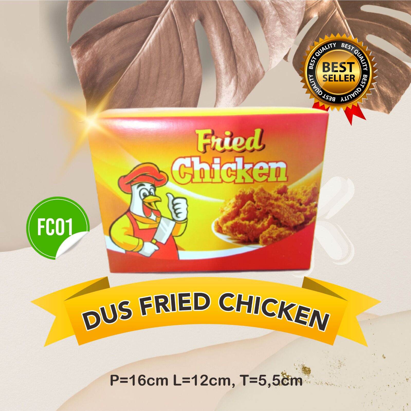 Box Fried Chicken Motif Isi 50 Dus Fried Chicken Kerdus Fried Chicken