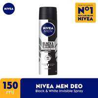 NIVEA MEN Deodorant Spray Invisible Black & White 150ml – Anti Noda & Bau Badan