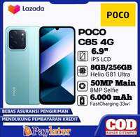 XIAOMI POCO C85 NFC RAM 8+8/256GB 6+6/128GB 6.9″ IPS LCD 50MP Kamera 6000mAh 33W 4G LTE Smartphone