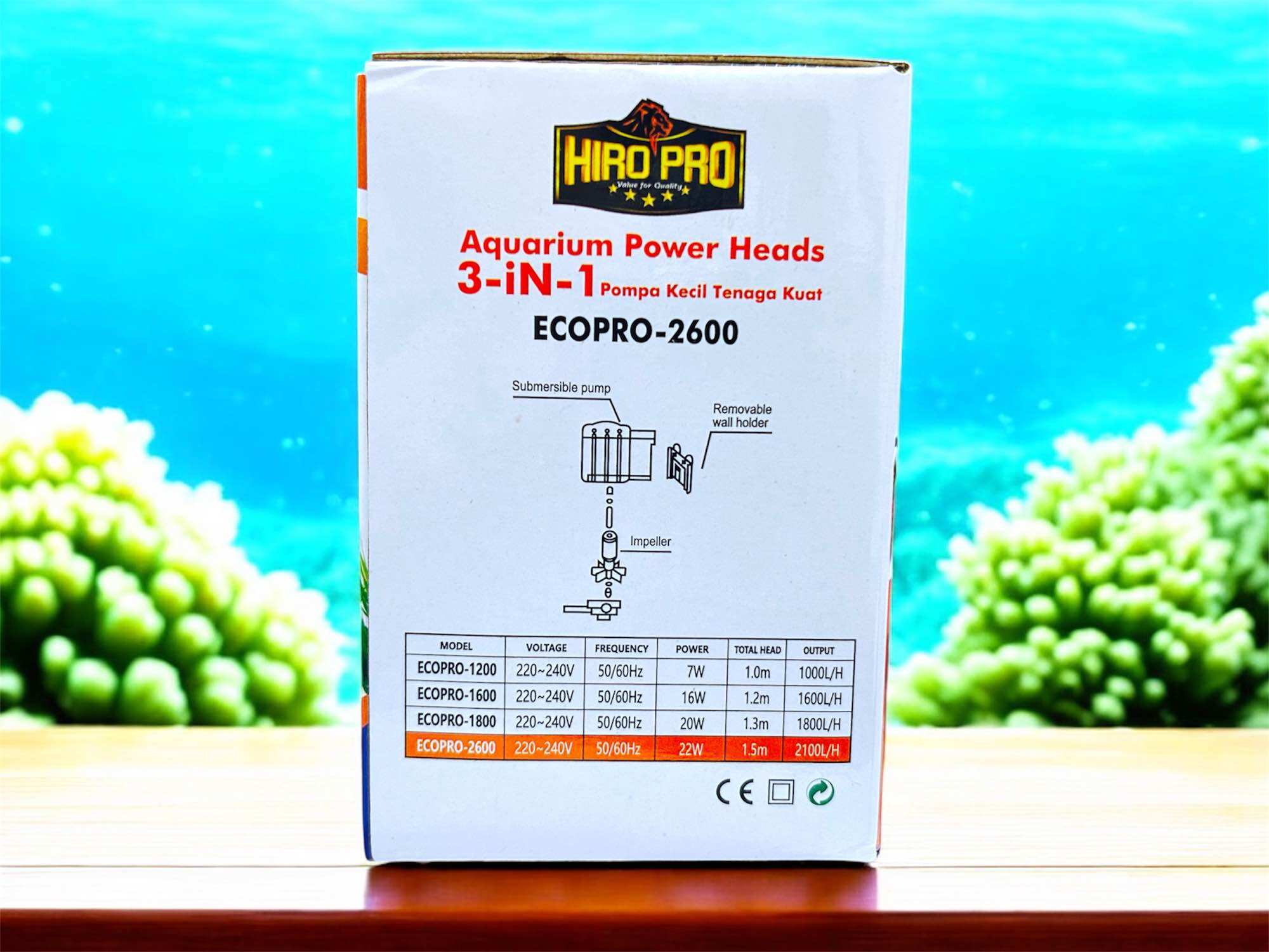 HIRO PRO ECO 2600 POMPA KOLAM AQUARIUM POWER HEAD