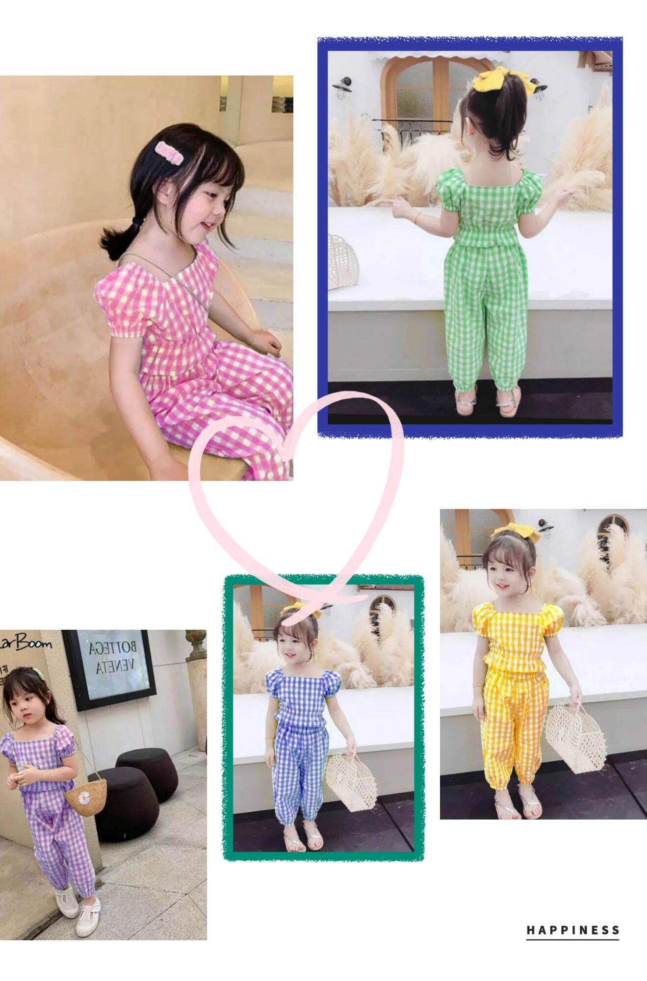 baju anak model kotak kotak trend 2022/pakaian anak model tunik terbaru