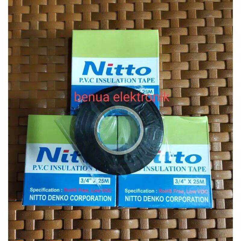 Promo 10pcs isolasi NITTO kabel nitto isolasi listrik tape Harga 94,200 rupiah*Gratis Ongkir