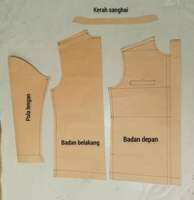 pola instan baju Koko pria lengan panjang