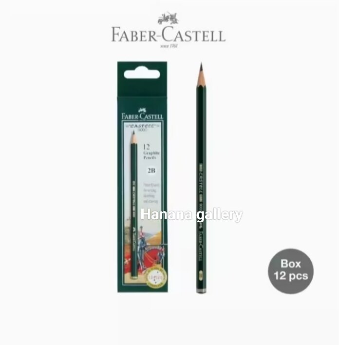 1 pak (12 pcs) pensil faber castell 2B