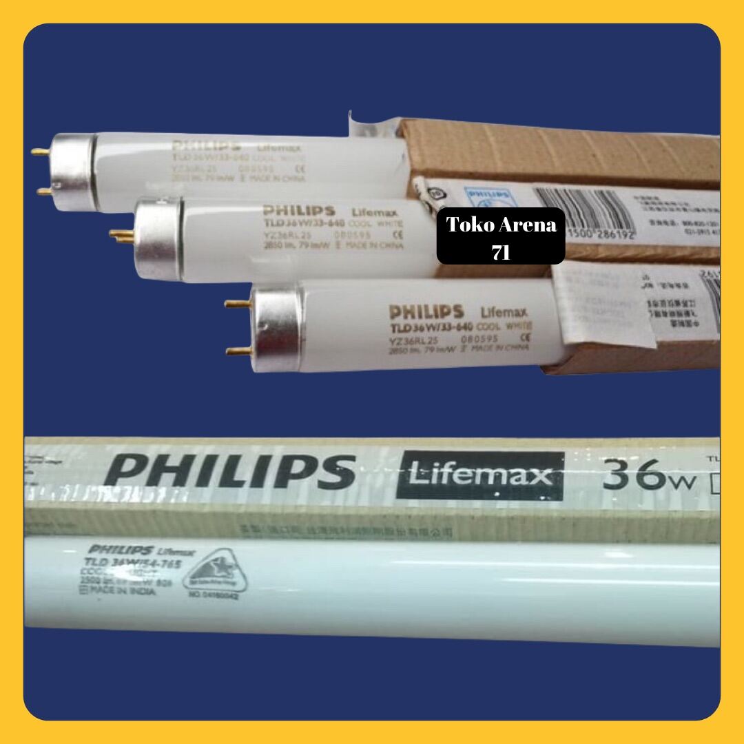 LAMPU TL NEON PANJANG PHILIPS LIFEMAX TL 36W 36 WATT 36WATT NEON TL D 