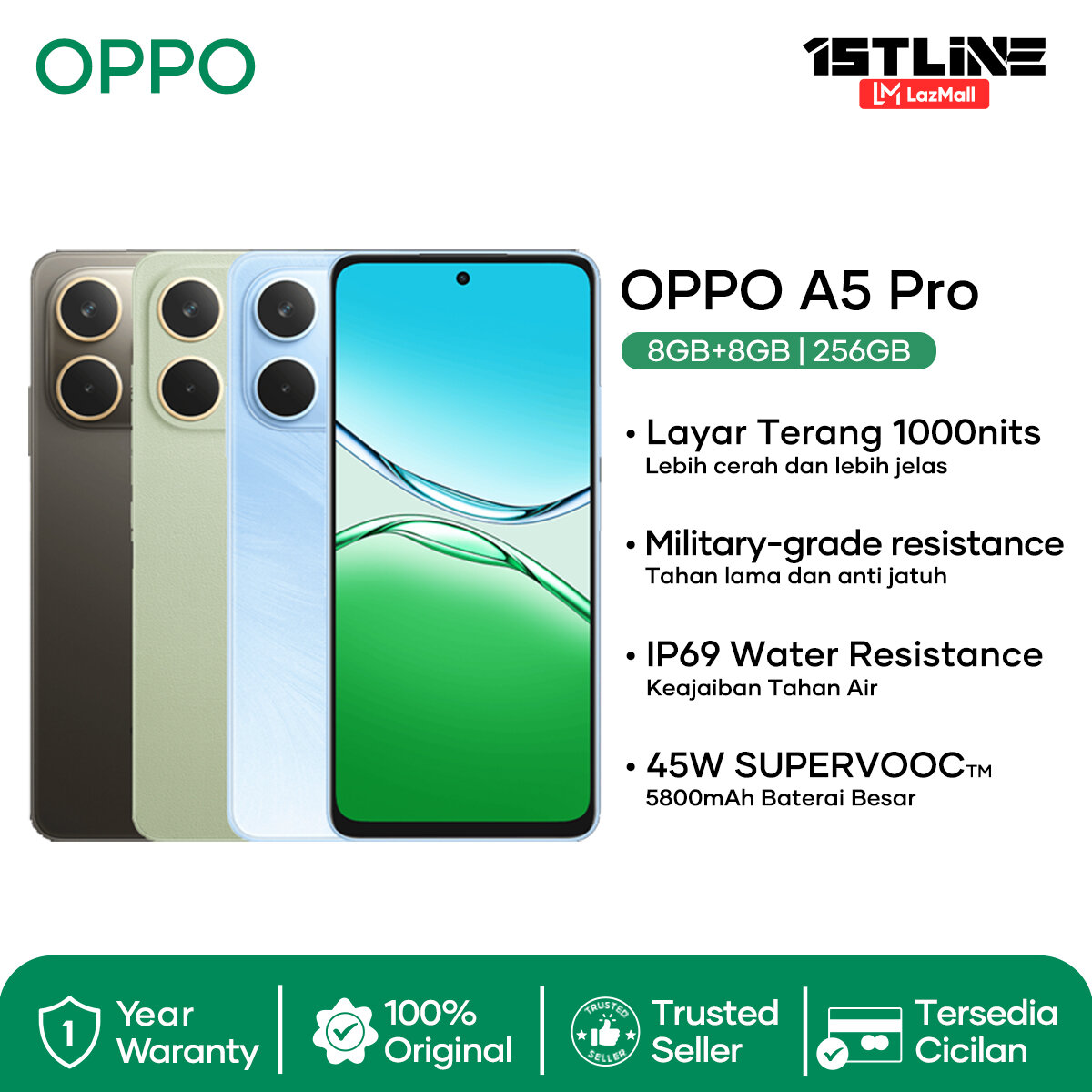 Oppo A5 Pro (8/128Gb) (8/256Gb) - Official Oppo Indonesia Warranty Harga  3,099,000 Ringgit*Penghantaran Percuma