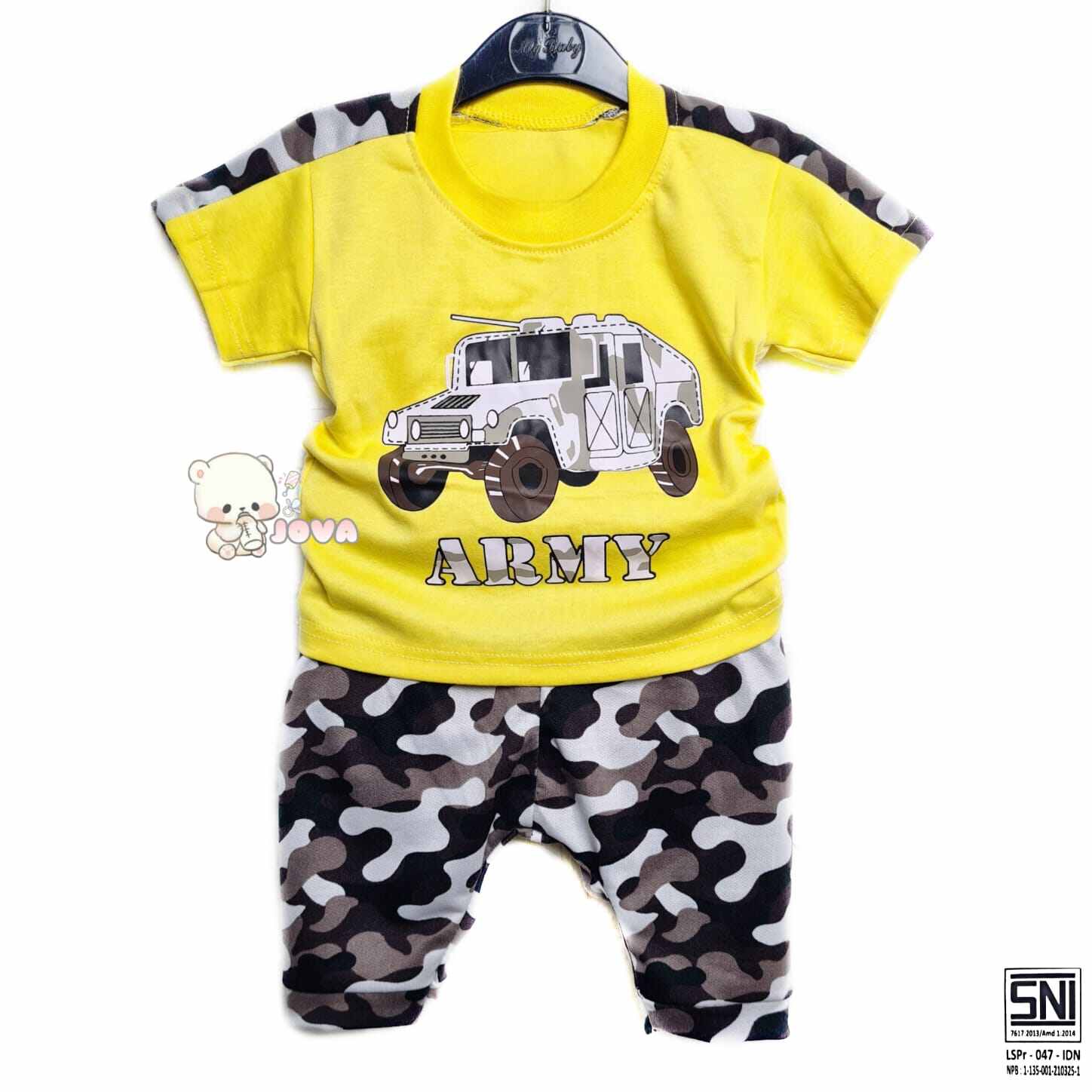 BAJU BAYI JOVA TANK ARMY WARNA SETELAN ANAK LAKI-LAKI / SETELAN ANAK HARGA GROSIR