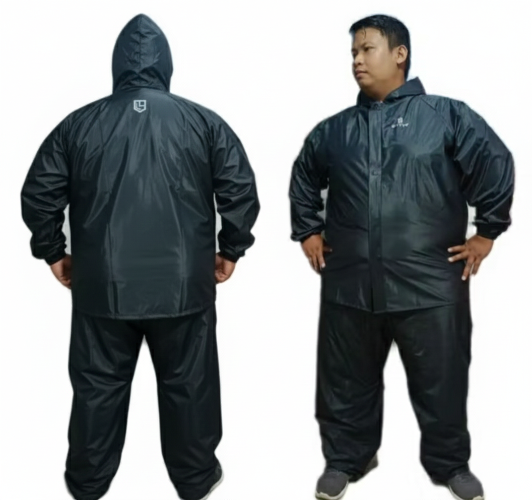 Jumbo Big Size Raincoat for Adults, Thick Material, Elastic Pvc, Lightweight, Waterproof Harga 15,985 rupiah*Gratis Ongkir