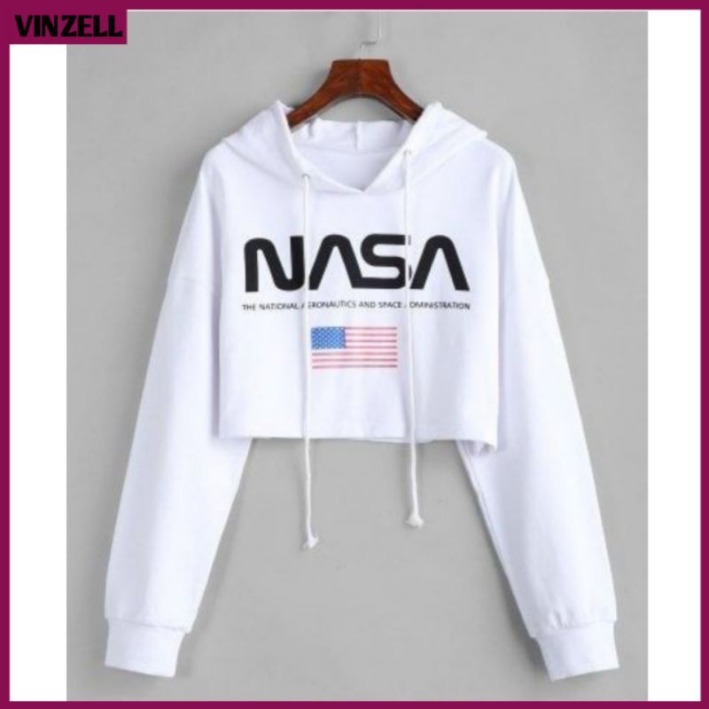 Nasa crop hotsell top hoodie