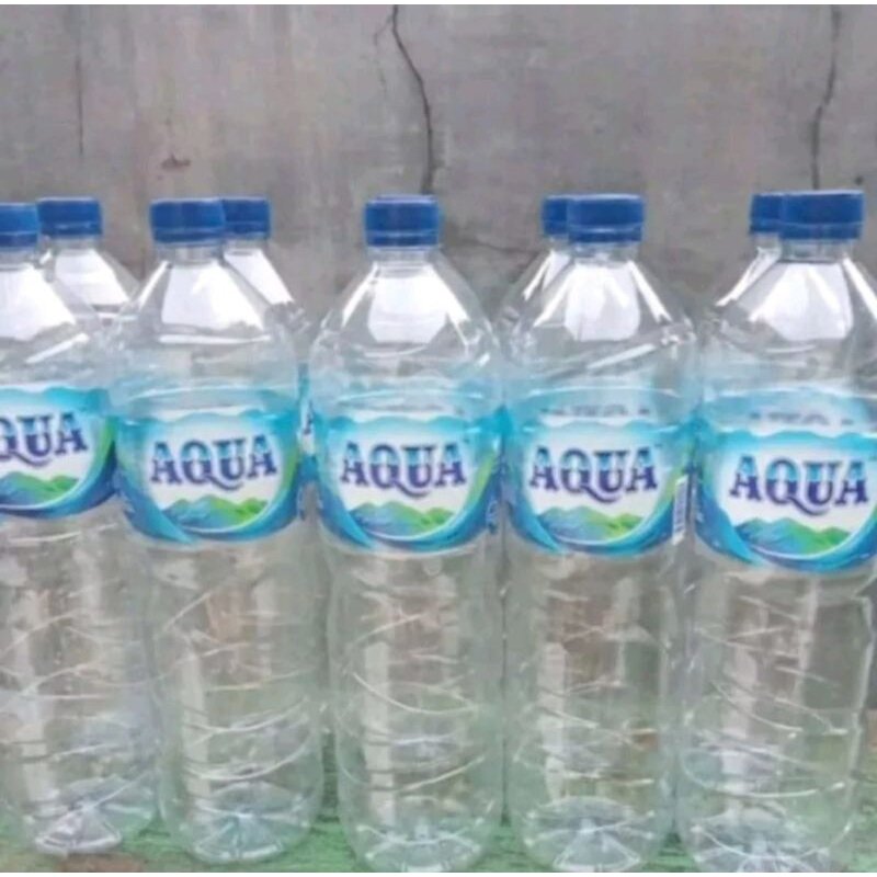 Botol Aqua bekas 600ml dan 1500ml