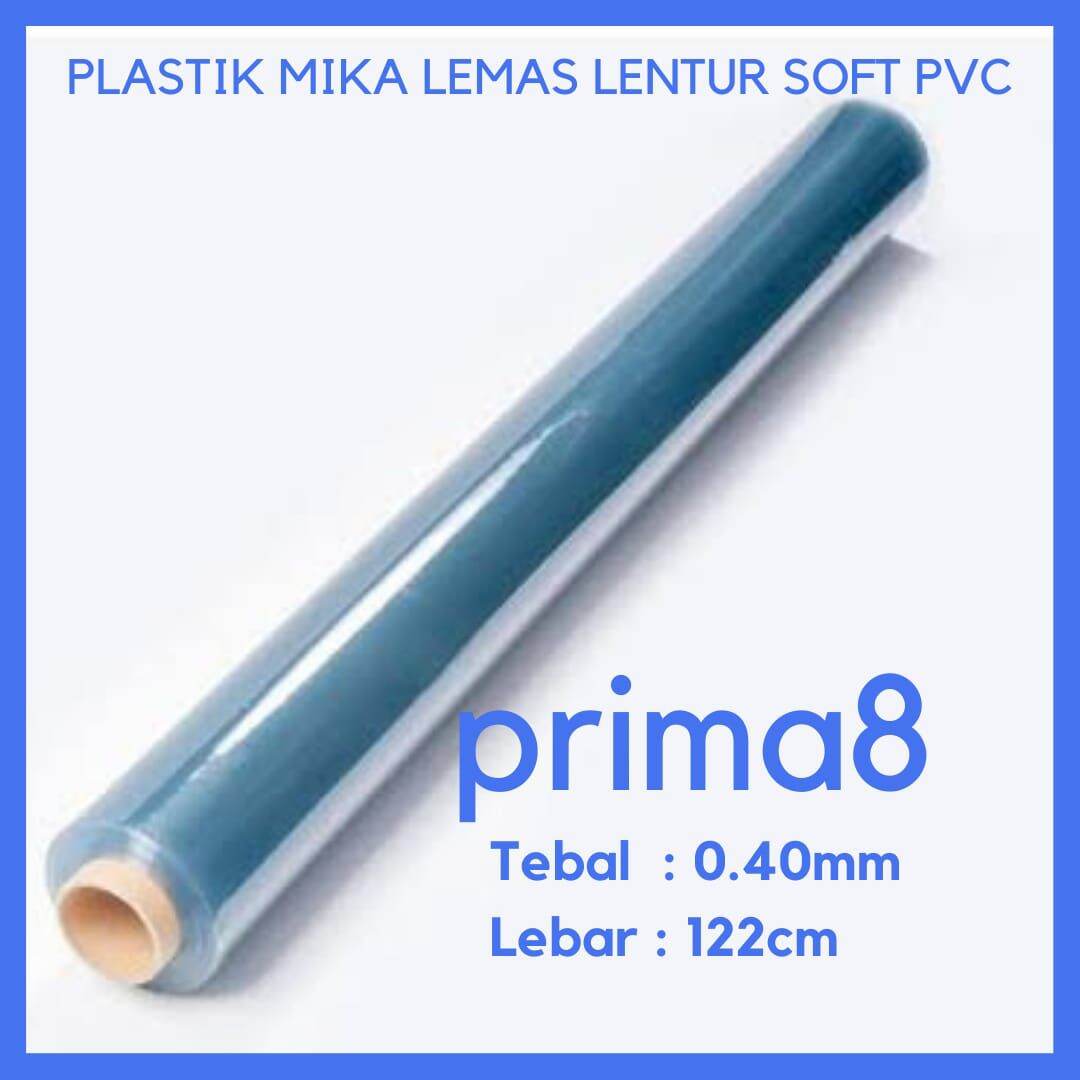 Plastik Mika Lemas Lentur Soft PVC Bening Tebal 040 Lebar 122cm Taplak