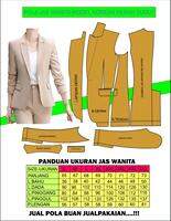 POLA JAS wanita dewasa formal kerah SUDUT