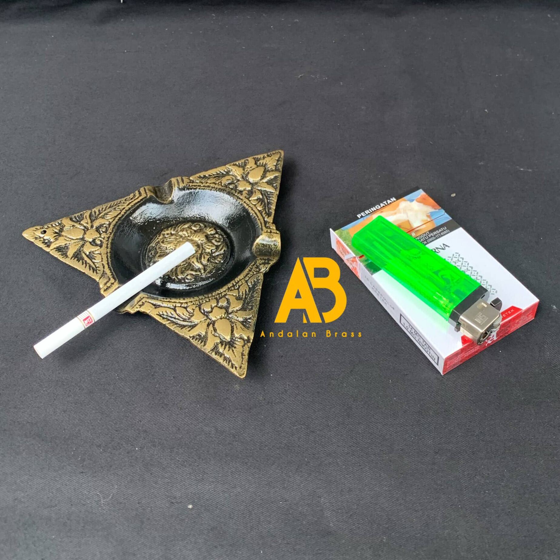 Asbak Rokok Antik Aluminium Motif Segitiga Ukir Lazada Indonesia