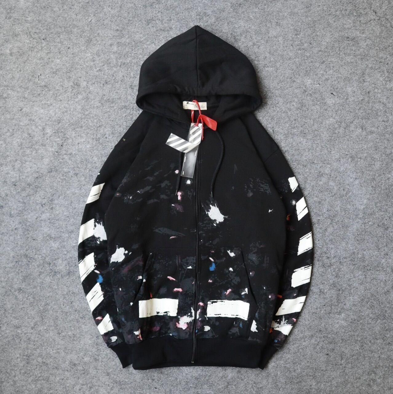Off White Galaxy Hoodie Real Vs Fake Hoodie Ziper OW Galaxy Full