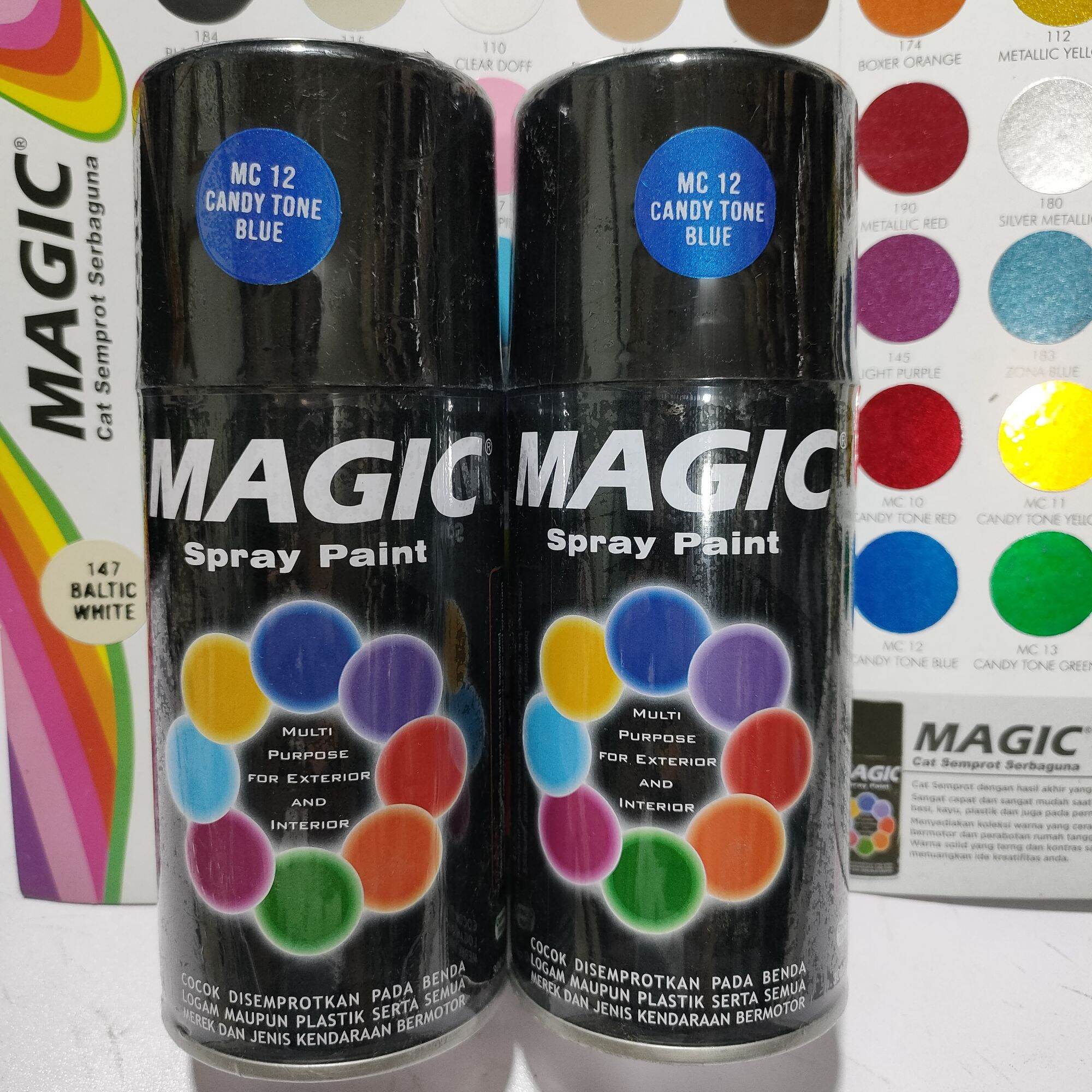 Magic Spray Paint Cat Semprot Serbaguna Candy Blue Biru Candy 12 300cc