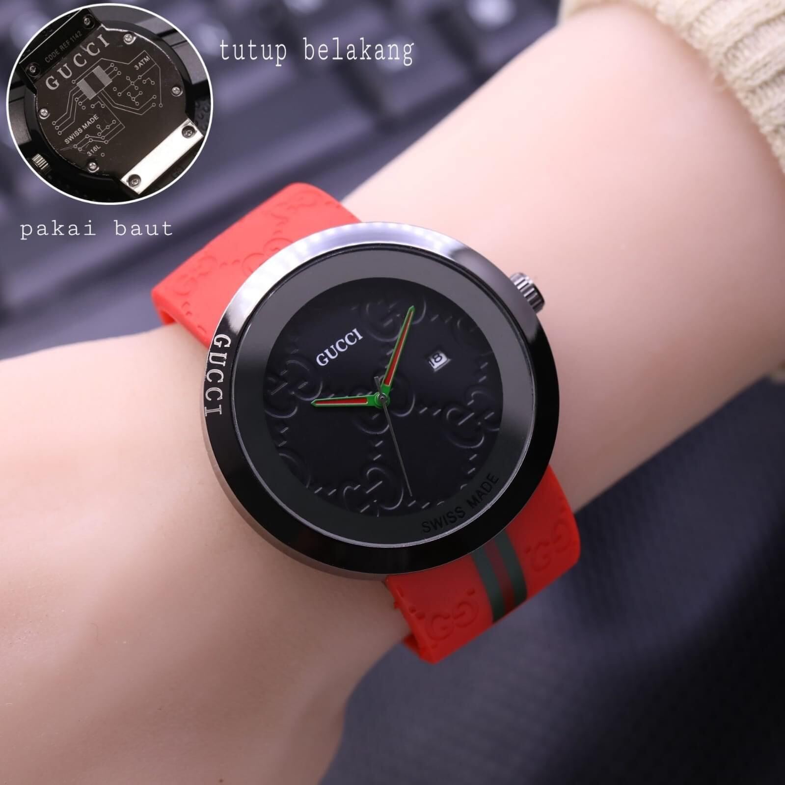 JAM TANGAN PRIA GUCCI ELEGAN CASUAL KOLEKSI EDISI TERBARU 2021