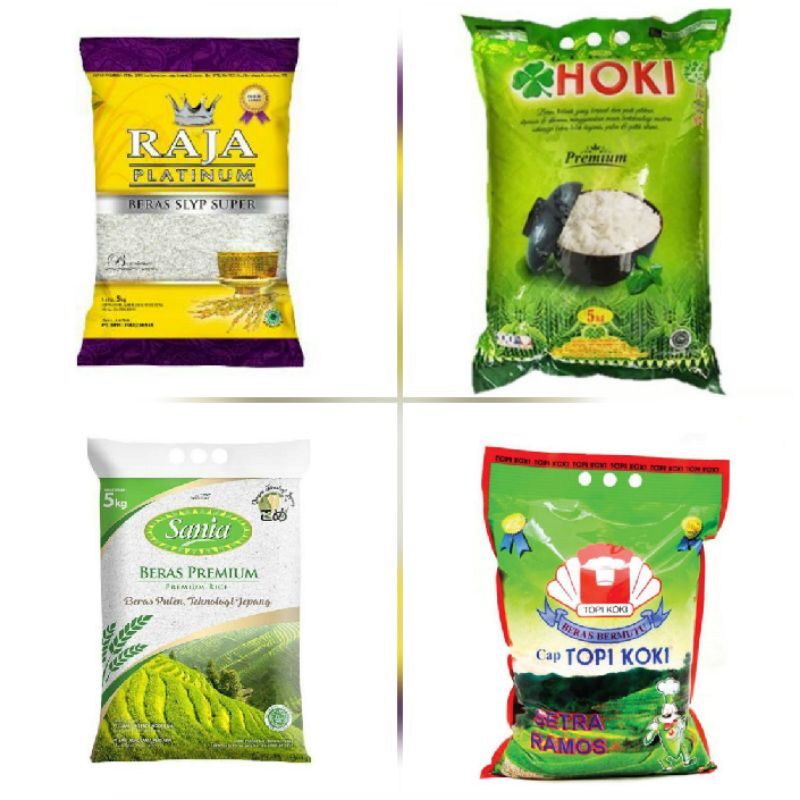 BERAS PREMIUM 5KG RAJA PLATINUM/SANIA/HOKI/TOPIKOKI (RANDOM) | Lazada ...