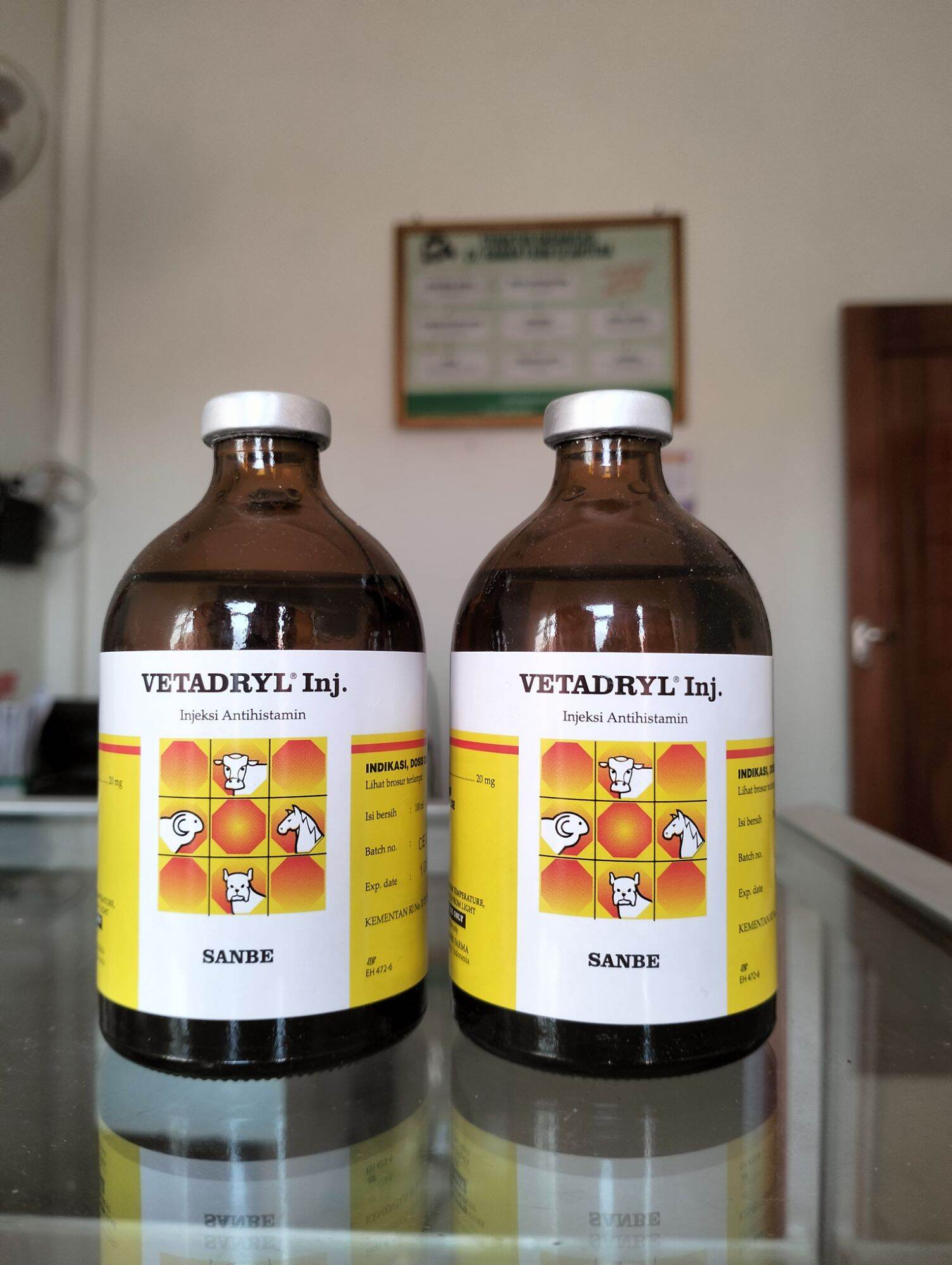 VETADRYL 100 ML obat anti histamin , obat batuk pilek hewan ternak