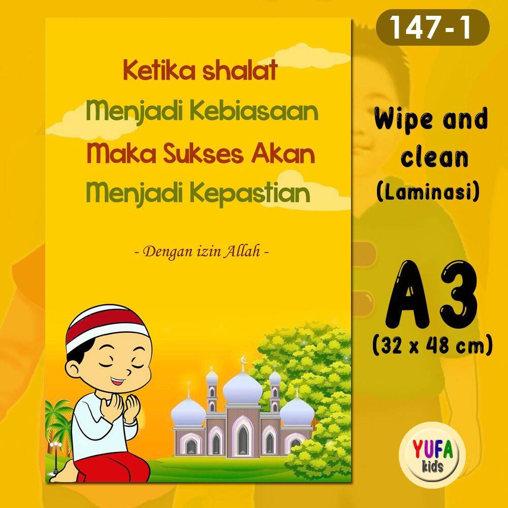 147 poster motivasi anak islami - Poster Edukasi Anak - Poster belajar