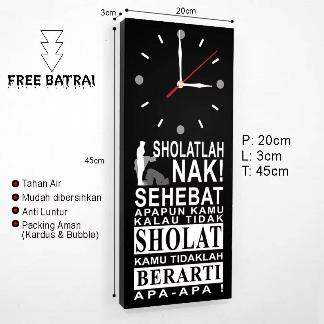 Jam Dinding Sholatlah Nak Jam Dinding aesthetic Motivasi Islami