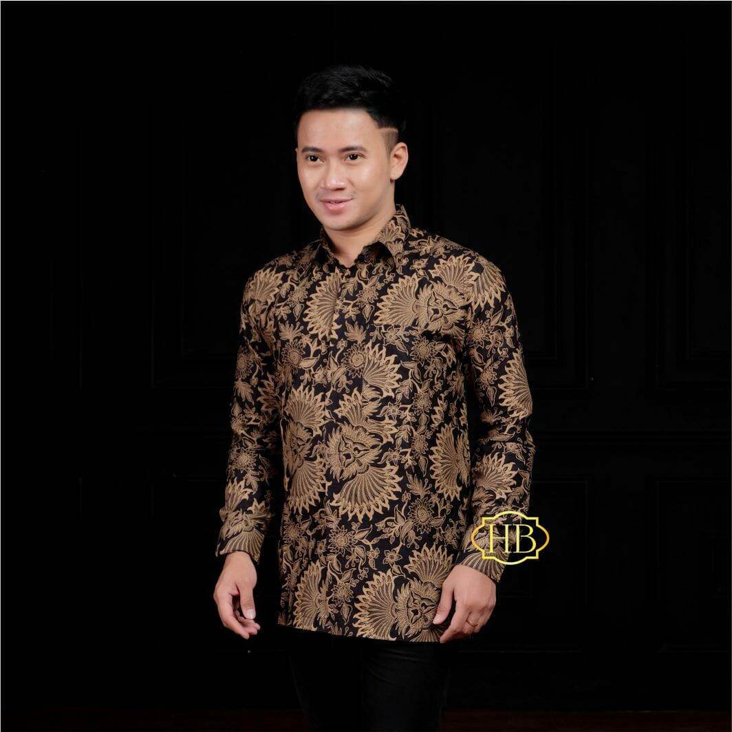 Kemeja Batik Pria Lengan Panjang Modern Keren | Lazada