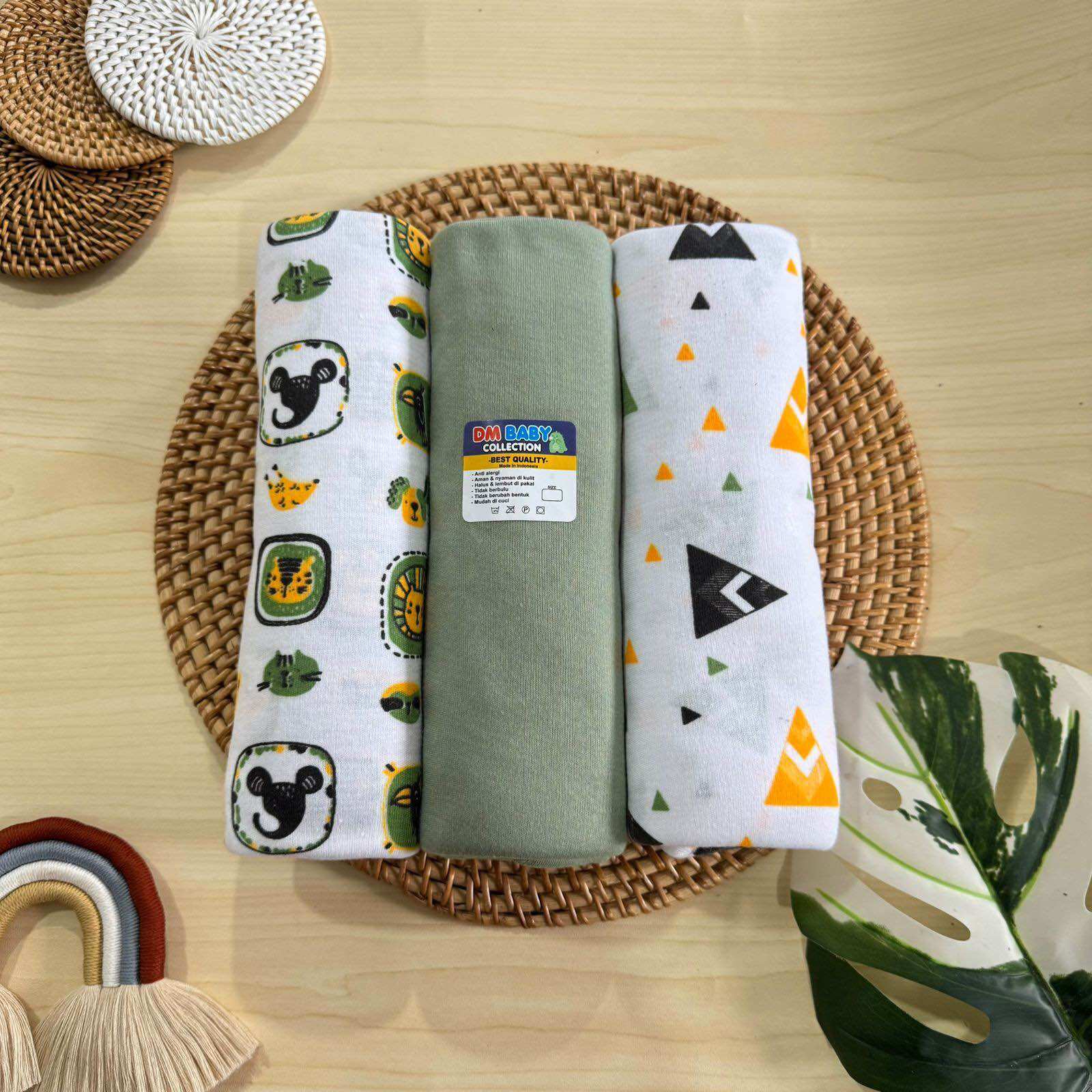 3 PCS Bedong Motif UK Jumbo 90x110cm Bahan Kaos SNI Bedong Bayi New Born Bedong Bayi Baru Lahir New Born Newborn