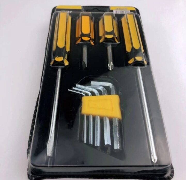 obeng set plus minus obeng cebol panjang + kunci L 5pcs | Lazada Indonesia